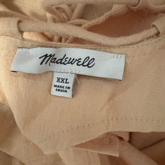 Madewell Floral Embroidered Women’s Top/Blouse • Puff Sleeves • Pink and Orange - Picture 6 of 6